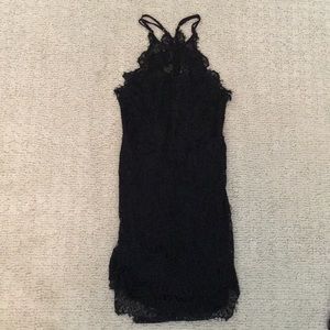 FREE PEOPLE BLACK LACE DRESS